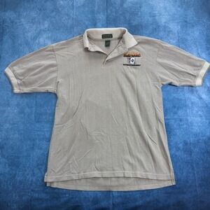 Ash City Mens XL Polo Shirt Tan Herringbone Texas Station Blackjack Tournament